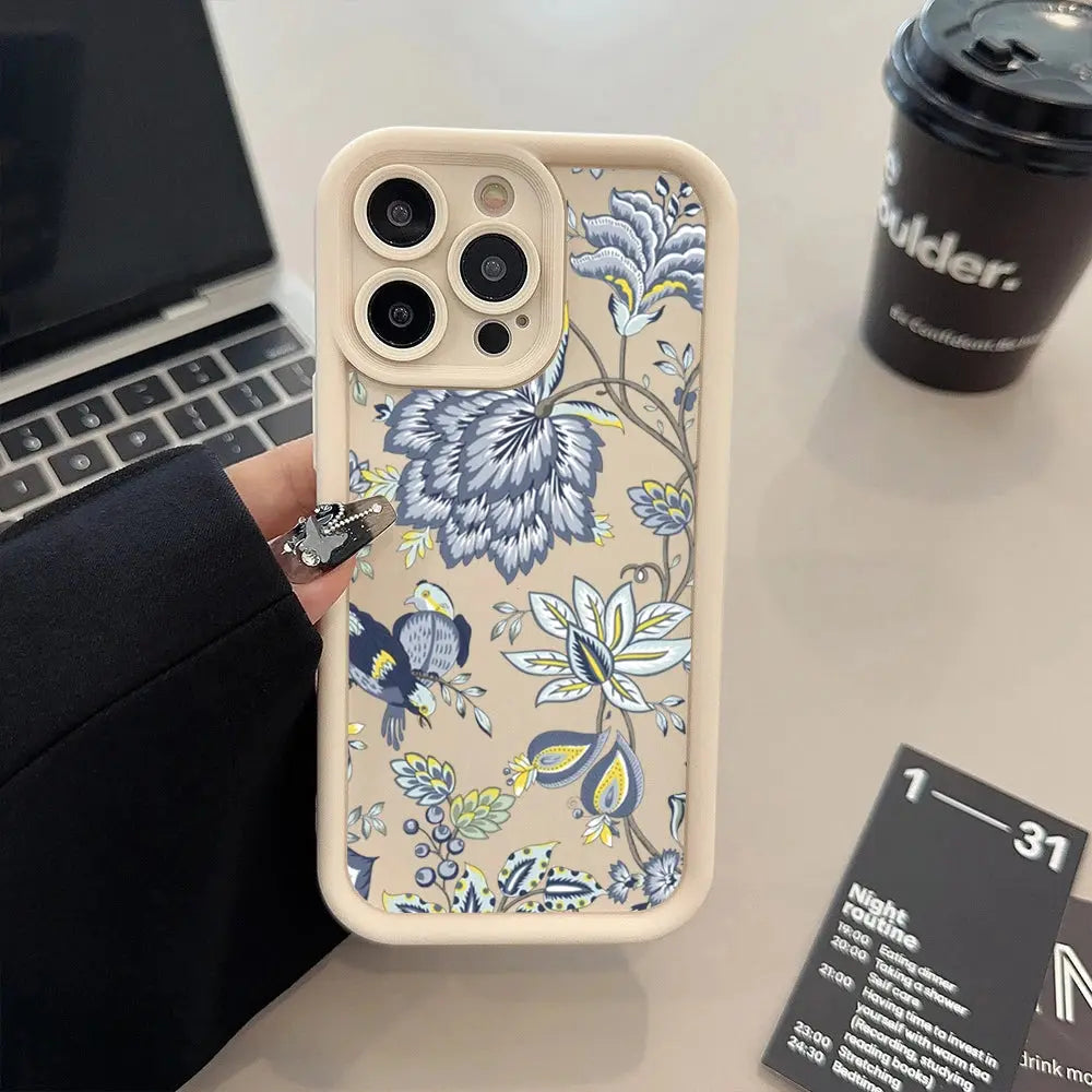 Floral TPU Case for Xiaomi & POCO – Soft Matte Anti-Scratch Cover Innowave