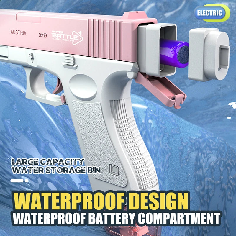 Electric Burst Water Gun – Automatic Rechargeable Outdoor Toy for Kids & Teens