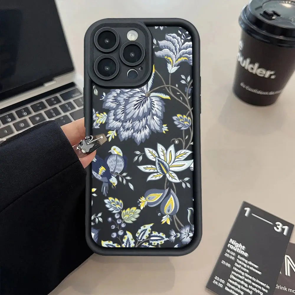 Floral TPU Case for Xiaomi & POCO – Soft Matte Anti-Scratch Cover Innowave
