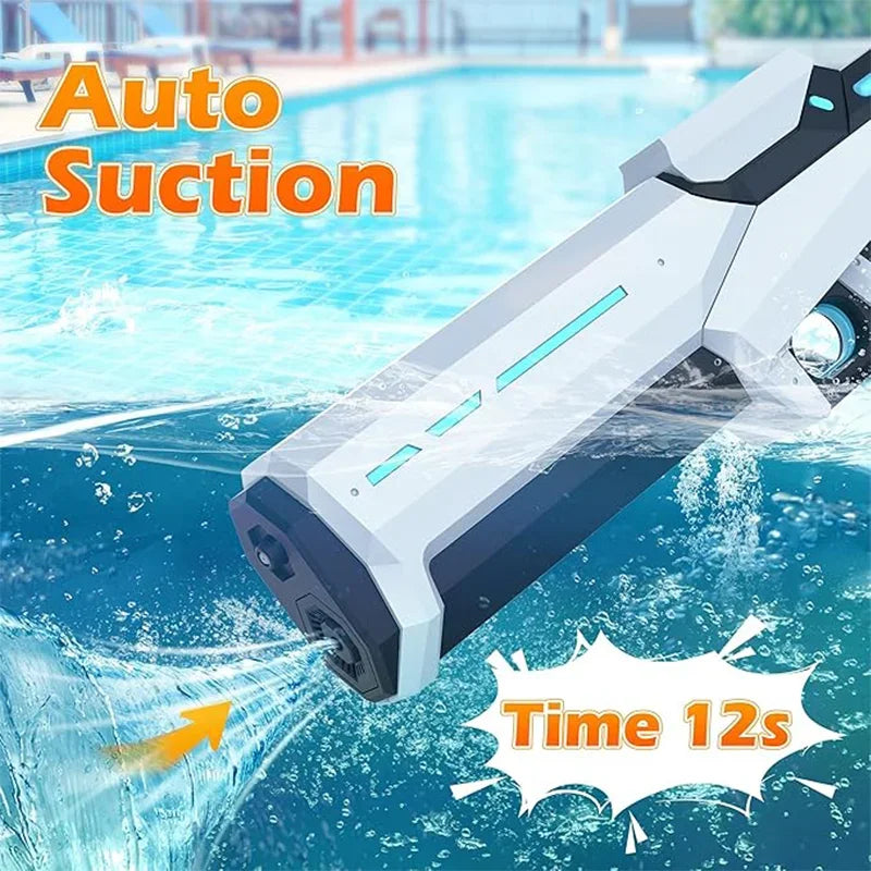 Electric Water Blaster Gun – Powerful Automatic Squirt Toy for Adults & Kids (Rechargeable)