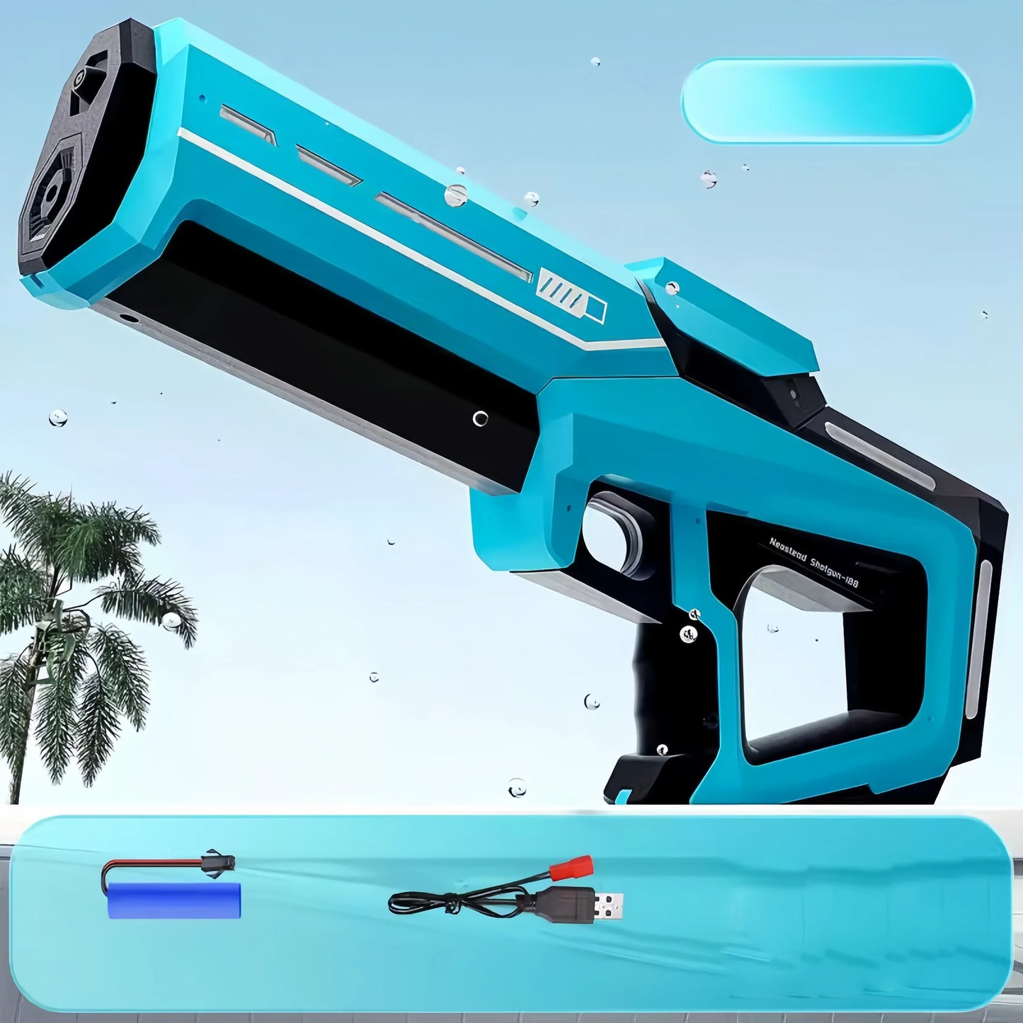 Electric Water Blaster Gun – Powerful Automatic Squirt Toy for Adults & Kids (Rechargeable)