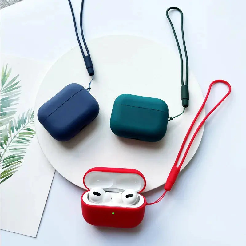 Silicone Protective Case with Lanyard for AirPods Pro 2 (2022) – Front LED Visible, Anti-Lost Cover Innowave