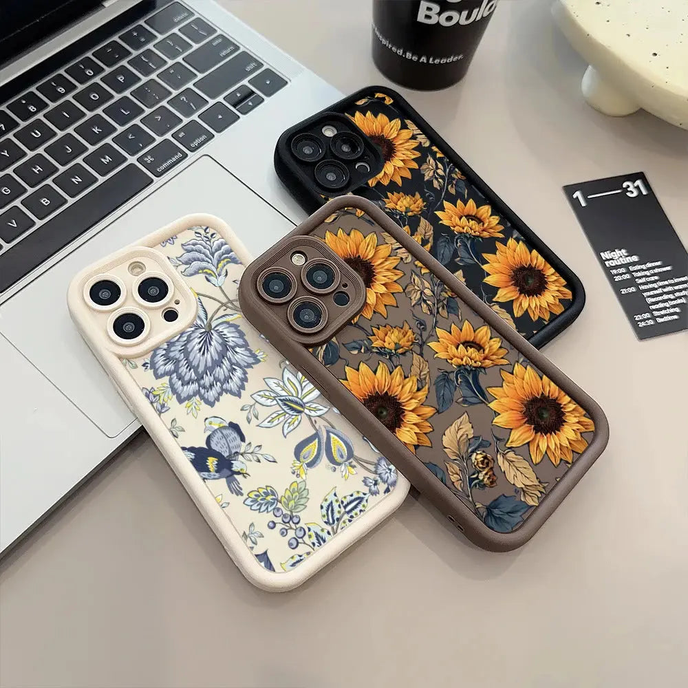 Floral TPU Case for Xiaomi & POCO – Soft Matte Anti-Scratch Cover Innowave