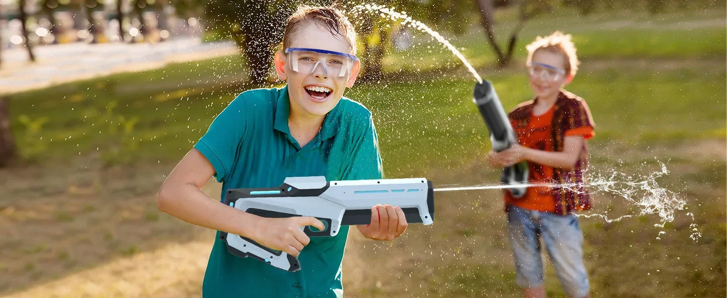 Electric Water Blaster Gun – Powerful Automatic Squirt Toy for Adults & Kids (Rechargeable)