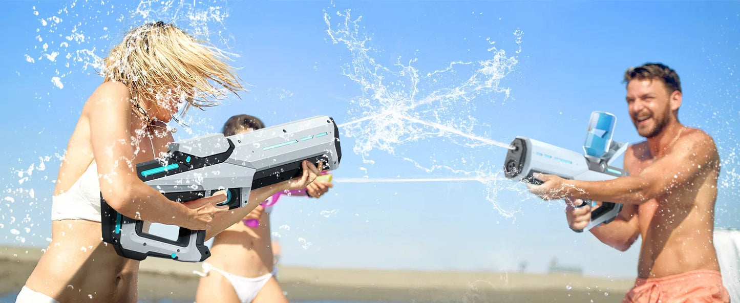Electric Water Blaster Gun – Powerful Automatic Squirt Toy for Adults & Kids (Rechargeable)