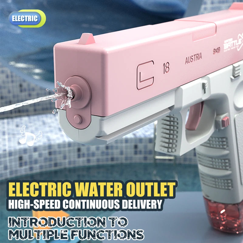 Electric Burst Water Gun – Automatic Rechargeable Outdoor Toy for Kids & Teens