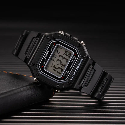 Skmei Army Green Digital Sport Watch – LED, Waterproof, Square Dial Skemei
