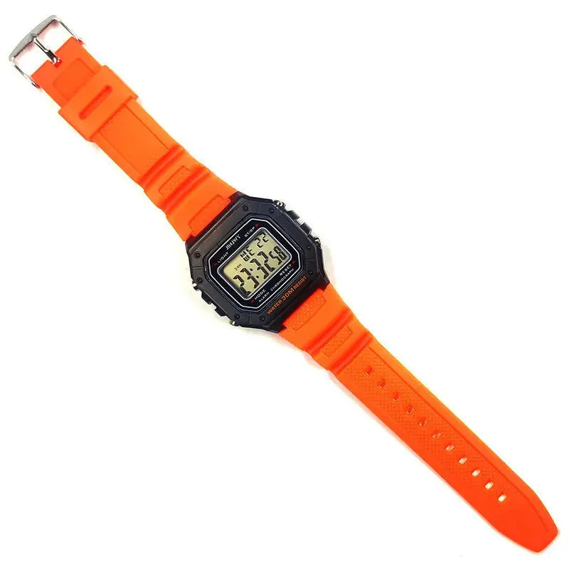 Skmei Army Green Digital Sport Watch – LED, Waterproof, Square Dial Skemei