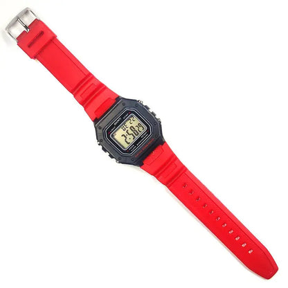 Skmei Army Green Digital Sport Watch – LED, Waterproof, Square Dial Skemei