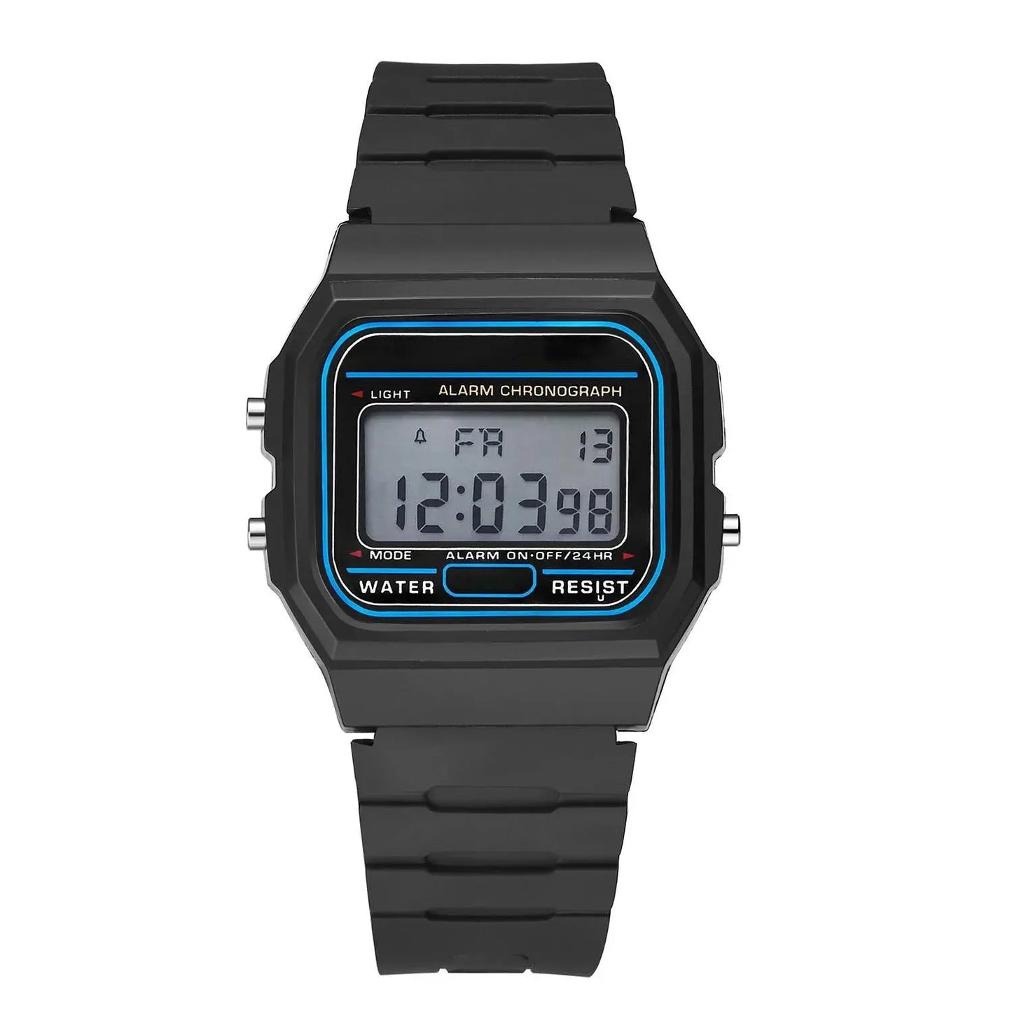 Skmei Army Green Digital Sport Watch – LED, Waterproof, Square Dial Skemei