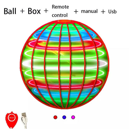Flying Spinner Ball Drone – Hand-Controlled Boomerang Toy with LED Lights (Rechargeable)