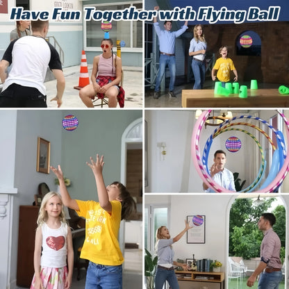 Flying Spinner Ball Drone – Hand-Controlled Boomerang Toy with LED Lights (Rechargeable)