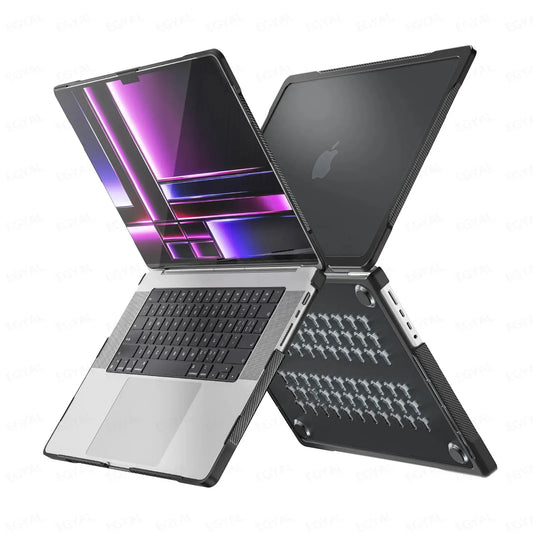 Protective Hard Shell Case for MacBook Pro 14"/16" (2024 M4, M3, M2, M1) – Slim, Durable Plastic + PU Cover EGYAL