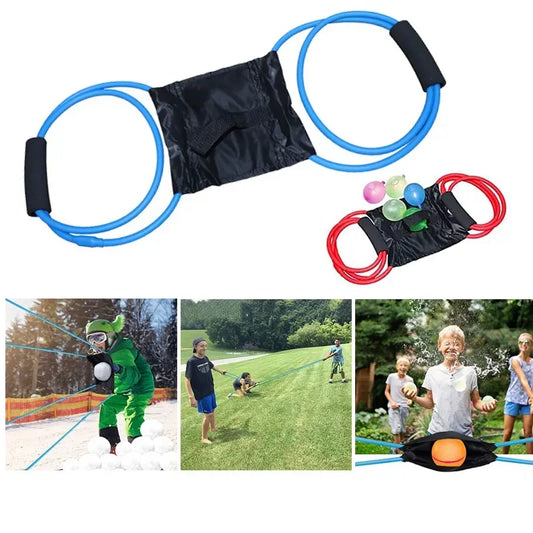 3-Person Water Balloon Launcher – High-Elastic Bomb Blaster for Outdoor Fun